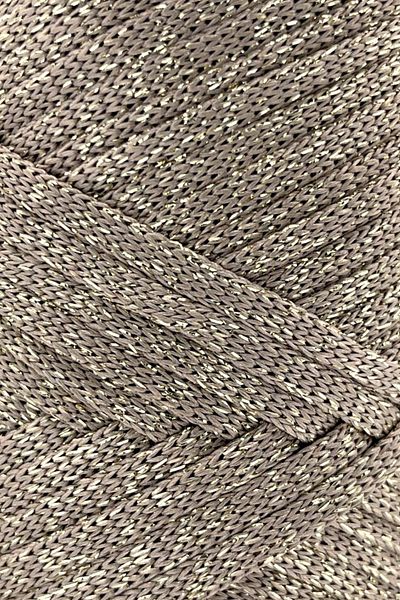 SENSY Snur de poliester cu panglică cu sclipici premium 200 gr Snur de macrame Snur Supla și Snur de geantă Mink cu sclipici