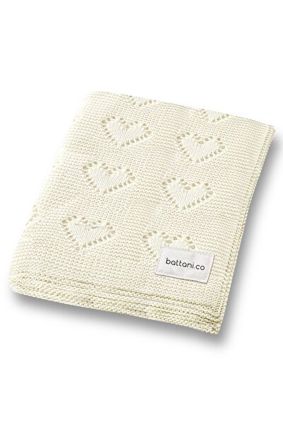 Battani.Co بطانية أطفال محبوكة من التريكو للفتيات والأولاد مقاس 85 سم × 85 سم...