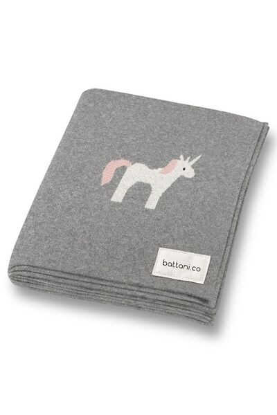 Battani.Co Kız Ve Erkek Bebek Için Triko Örgü Bebek Battaniyesi 85cm X85cm Un...