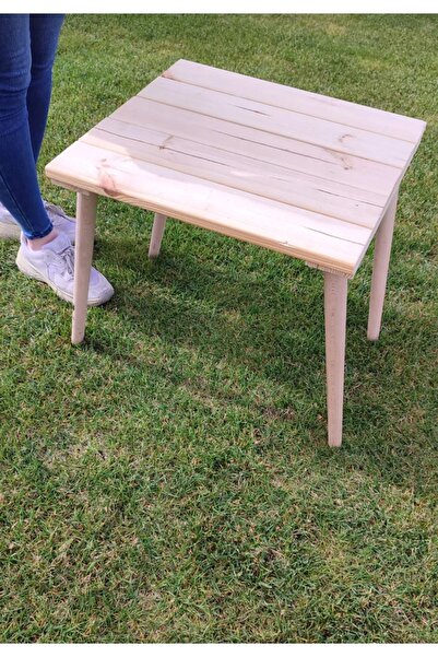 MEHMETOĞLU Kolay Taşınabilir Ahşap Kamp Masası, Piknik Masası 60x50