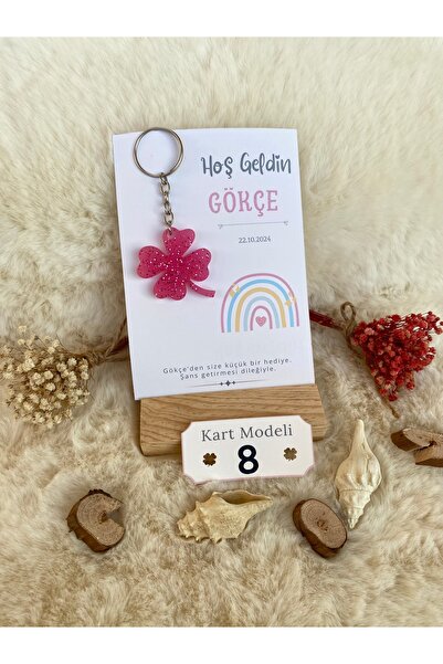 Genel Markalar 25 adet Kartlı Anahtarlık Doğum Hediyesi Hoşgeldin Bebek Hediy...