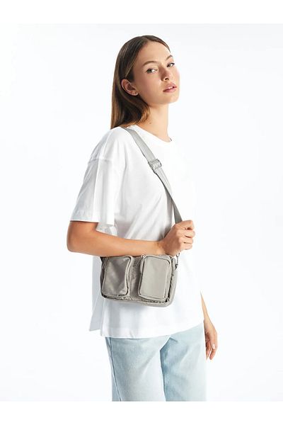 LC Waikiki ACCESORII LCW - Geantă de umăr pentru femei cu curea reglabilă gri