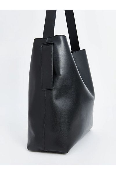 LC Waikiki ACCESORII LCW - Geanta de umar dama din piele neagra