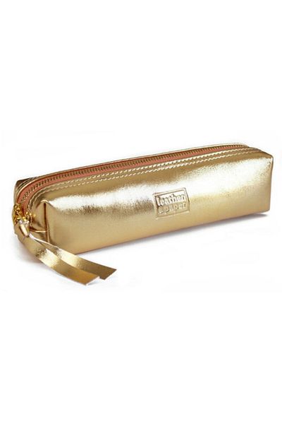 Leather Paper Leather & Paper Gold Leather Pencil Case