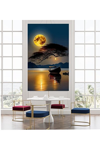 HDART 3 Boyutlu Tropikal Doğa Günbatımı Manzara Kanvas Tablo Tablosu