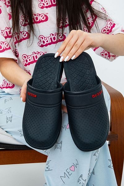Moda Devrin Gz9601 Navy Blue Front Closed Non-Slip Sole Balcony Garden Bathroom Bathroom Slippers (Print Is Variable)