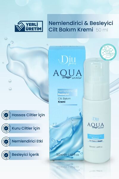 Aqua Nemlendirici Besleyici ve Onarıcı Cilt Bakım Kremi Losyonu Kuru ve Hassas Ciltler İçin 50 ml