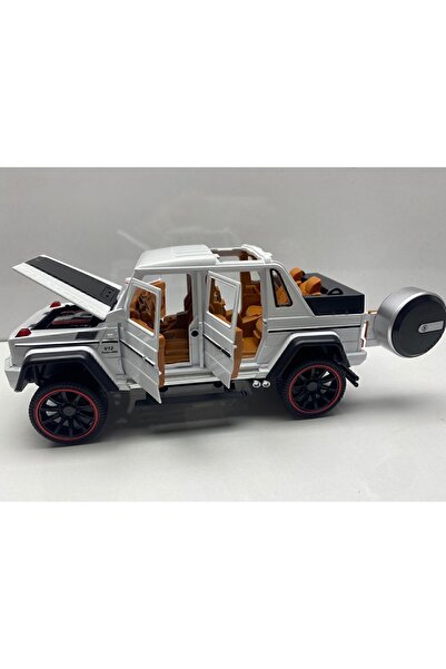 Hepsilazım Mercedes G Diecast Büyük Metal Model Araba 1:22 Sesli Işıklı Kaput Bagaj Kapılar Açılabilen Jip