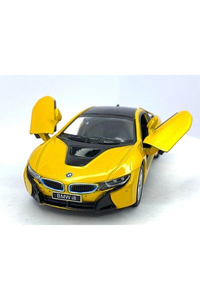 Kinsmart بي ام دبليو I8 - سحب قطرة 5 بوصة. سيارة موديل مرخصة، لعبة سيارة 1:36