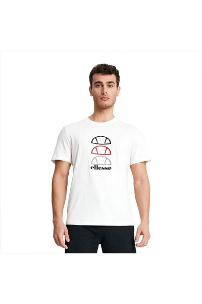 Ellesse White Em129 Model T-Shirt