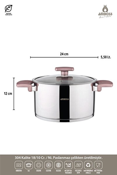 Amboss Enio Honeycomb Induction Base 18 Pieces Stainless Steel Pot Dowry Set