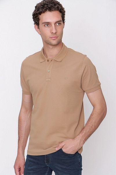 Morven Ανδρικό Safari Basic Απλό 100% βαμβακερό μπλουζάκι με κοντό μανίκι πόλο με λεπτή εφαρμογή