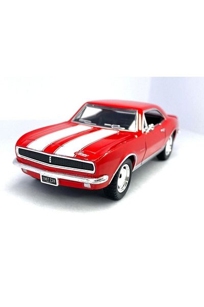Kinsmart 1967 شيفروليه كامارو Z/28 (مخطط) - سحب قطرة 5 بوصة. سيارة موديل مرخصة، لعبة سيارة 1:37
