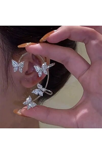 MAVİKÖY Kelebekli Kulak Arkası Küpe