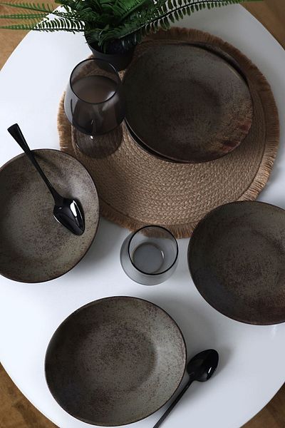 Keramika Πιάτο δείπνου Stella Matte Earth - 22 cm, 6 τεμάχια, 20572