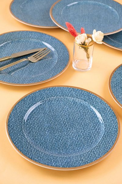 Porland Liny Serving Plate Set 24 Cm 6 Pieces
