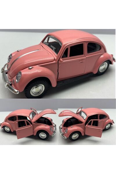 Hepsilazım Diecast Metal Oyuncak Araba 12 CM Volkswagen Vosvos Kaput Ön Kapılar Açılır Çek Bırak Model Araç