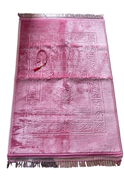 Hicaz hac ve umre Hediyelik Peluş Seccade ve Tesbih