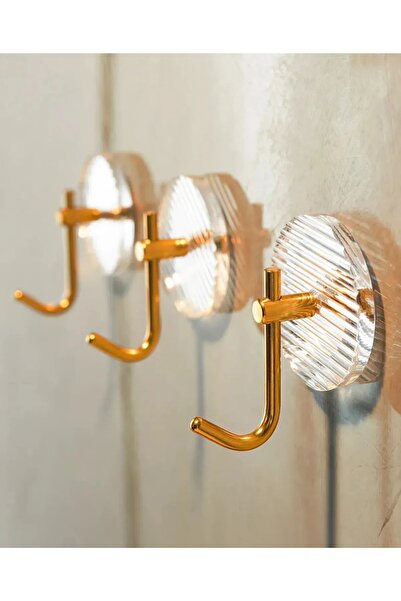 Genel Markalar Mutfak Banyo Düzenleyici Gold Detay Yapışkanlı Kristal Askı 3 ...