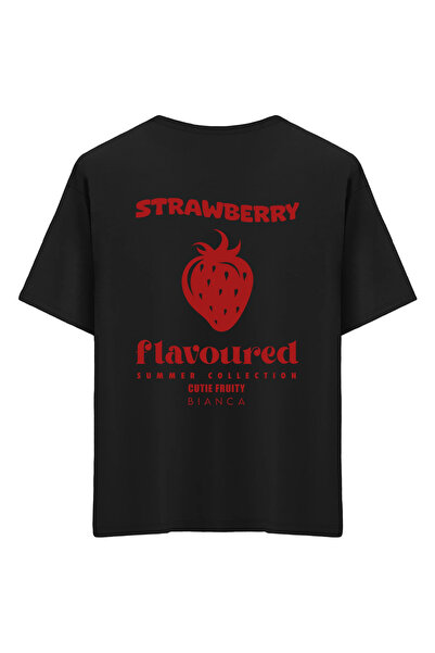 Mounte Bianca Unisex jagoda - Oversize kroj T-shirt