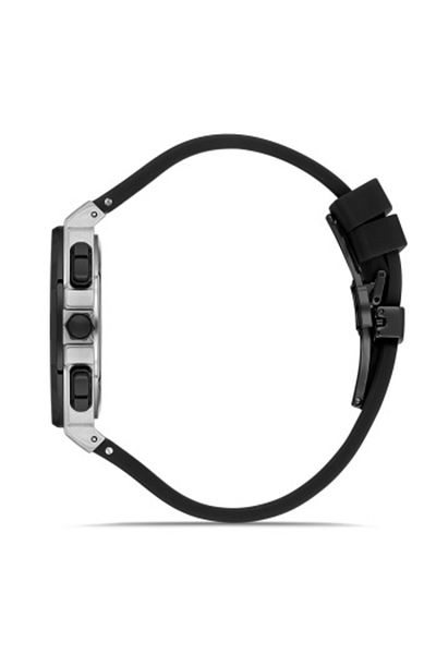 FERRO Quartz Silicone Black 43 mm Functions Active Men's Wristwatch