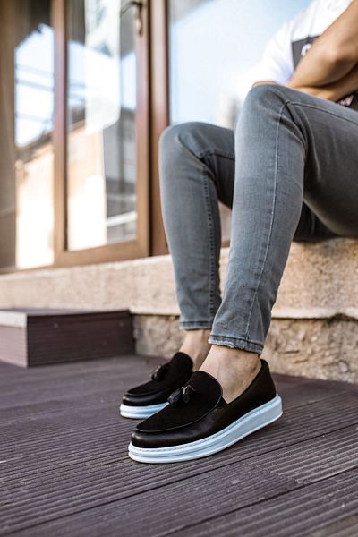 Chekich Ch002 Cbt Loafer Pelle - Pantofi negri pentru bărbați