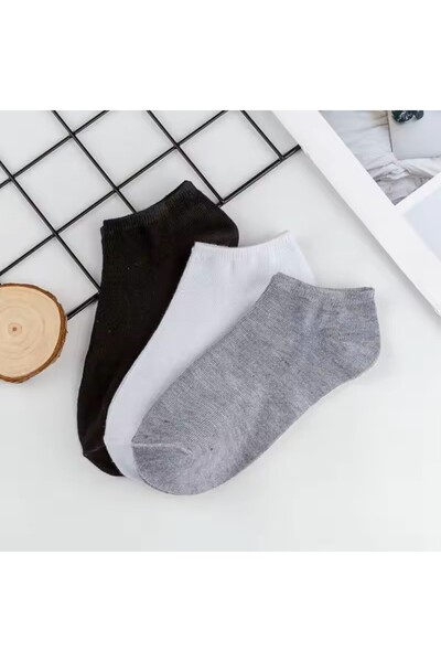 FUS BLUE Gray 8-piece Booties Socks Set