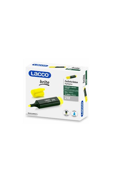 Lacco Highlighter 10 Pack Yellow 210