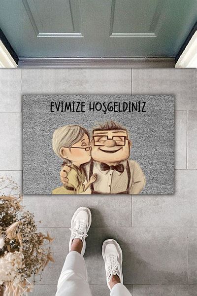 Dormot Home Modern Digital Printing - Gray Sweet Double Mat - Door Mat