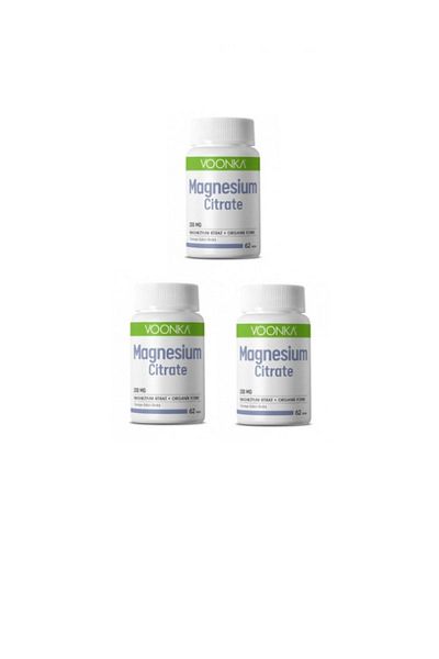 Voonka Magnesium Citrate 200 Mg 62 Tablets X3 Pieces