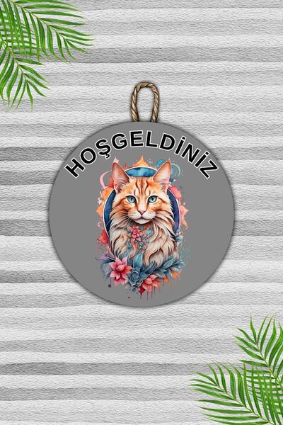 Dormot Home Ornament de ușă din lemn cu model de flori gri modern - întâlnire...