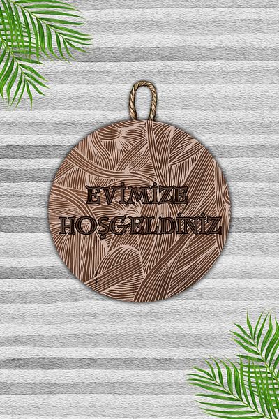 Dormot Home Modern Digital Printing Door Ornament - Welcome to Our Brown House - Decoration Door Ornament