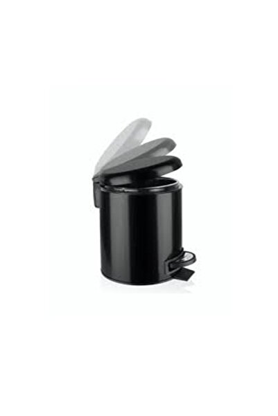 Bahat Metal Black Color Pedal Office Kitchen Trash Can 12 Liters with Inner Bucket