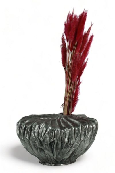 Evene Small Vase - Table Top Vase, Home Decoration, Silver Antique Color Model 24