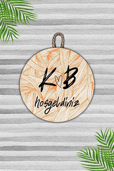 Dormot Home Ornament Modern pentru Ușă - Imprimare Digitală Portocalie Pe Lem...