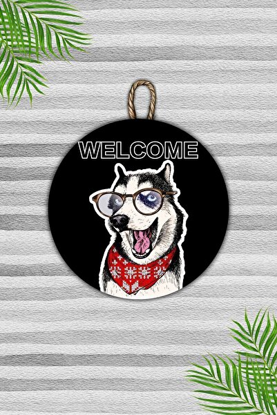 Dormot Home Черна модерна дървена украса за врата - Подова украса за врата "Д...