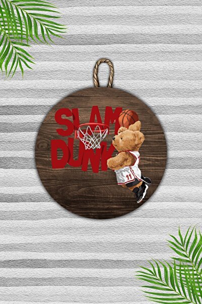 Dormot Home Ornament modern pentru ușă din lemn Slam Dunk - Teddy Bear pentru...