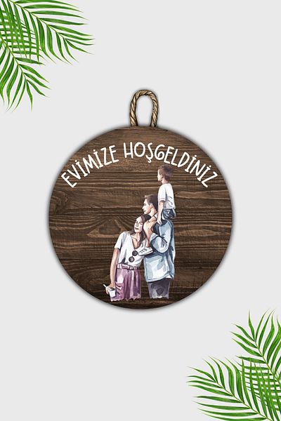 Dormot Home Modern Wooden Door Ornament - Welcome to Our Couple Home, White Background - Dowry Door Ornament