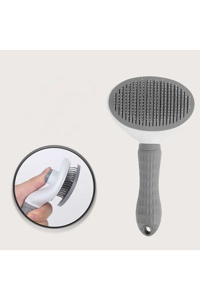 BARENDA Cat Comb Automatic Cleaning Pets Brush with Keys Cat Dog Hair Collector