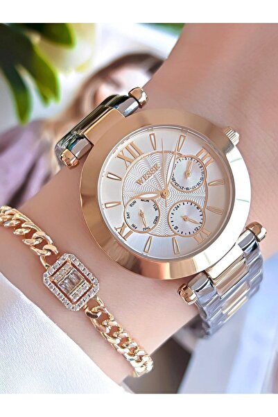 Wesse Elite Çelik Kordon Kararmaz Renk Atmaz  Kol Saati 30Mt Suya Dayanıklı+B...