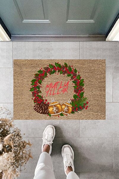 Dormot Home طباعة حديثة - عيد ميلاد سعيد 2 - ممسحة ترحيب