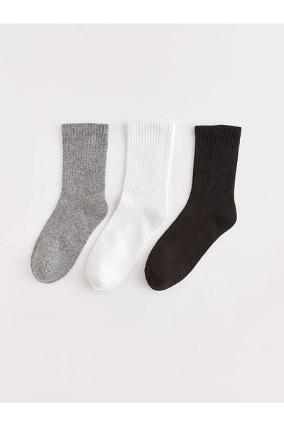 LC Waikiki Lcw Kids Mixed Color Basic Boy Socks 3-Piece
