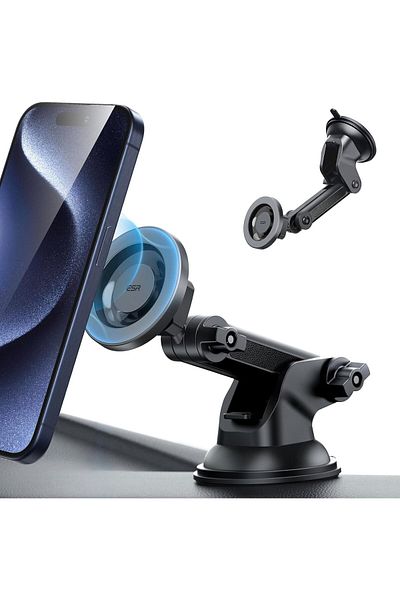 ESR HaloLock Dashboard Car Mount for MagSafe,Compatible with iPhone 15/14/13/12 Series,Non-Charging,Grey