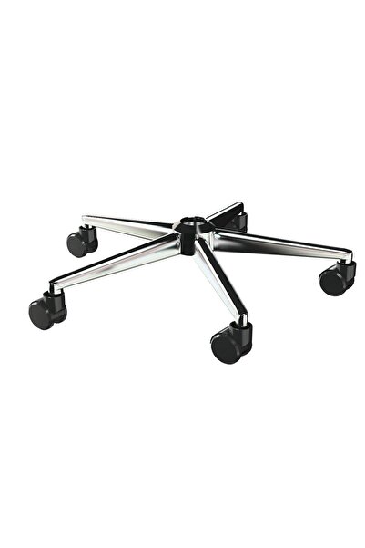 Metallica Concept Yıldız Ayak Konik Krom Tekerlekli Döner Sandalye Ayağı Oyuncu Koltuğu Ayağı