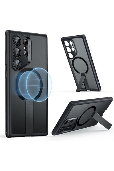 ESR Samsung S24 Ultra Case - Kickstand & MagSafe,3 Stand Modes,Military-Grade Protection,Frosted Black
