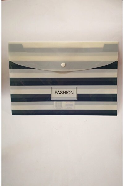 Dones Çıtçıtlı Zarf Dosya A4 Boy Tek Bölmeli Plastik Krem Renk Kapaklı Gri Şe...