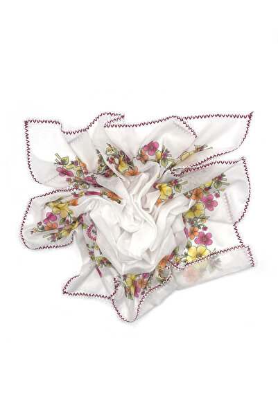 nazipek Pamuklu %100 Pamuklu Kroşeta Oyalı Eşarp Ortası Boş Makedon Yazma 100...