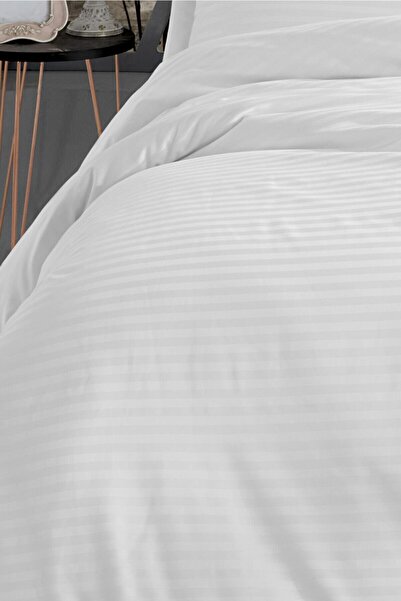 MyStory Home Double White Satin Sheet Set - 100% Cotton