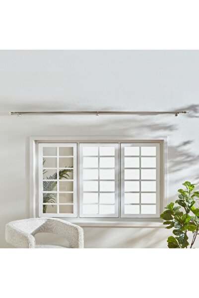 Home Box قضيب ستارة مزدوج قابل للتمديد من فيستا ستيل مقاس 19 مم - 150-450 سم