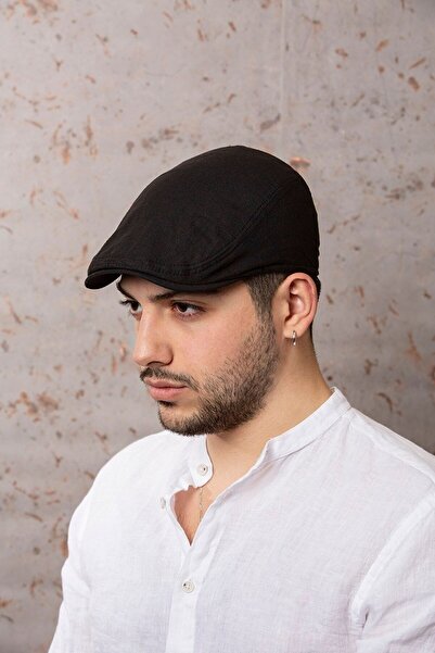 SYT Kanvas Keten Erkek Kasket Yazlık Arkası Lastikli